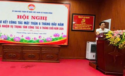 Chiều 16/7, Ban Thường trực Ủy ban MTTQ Việt Nam xã Thạnh Đông tổ chức Hội nghị sơ kết công tác Mặt trận 6 tháng đầu năm và triển khai nhiệm vụ trọng tâm 6 tháng cuối năm 2026.