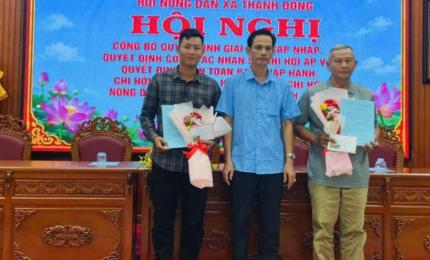 Chiều 20/7, Hội Nông dân xã Thạnh Đông tổ chức Hội nghị sơ kết công tác Hội và phong trào nông dân 6 tháng đầu năm 2026, triển khai nhiệm vụ trọng tâm 6 tháng cuối năm, đồng thời công bố các quyết định kiện toàn tổ chức Hội sau sắp xếp đơn vị hành chính.